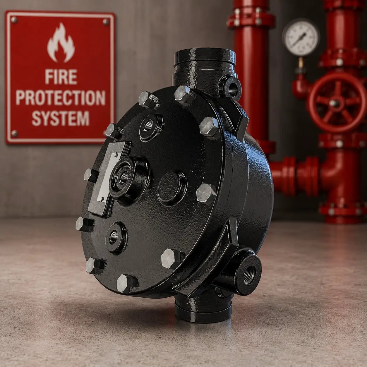 Viking J-2 Halar Coated Flow Control Valve for Fire Systems.