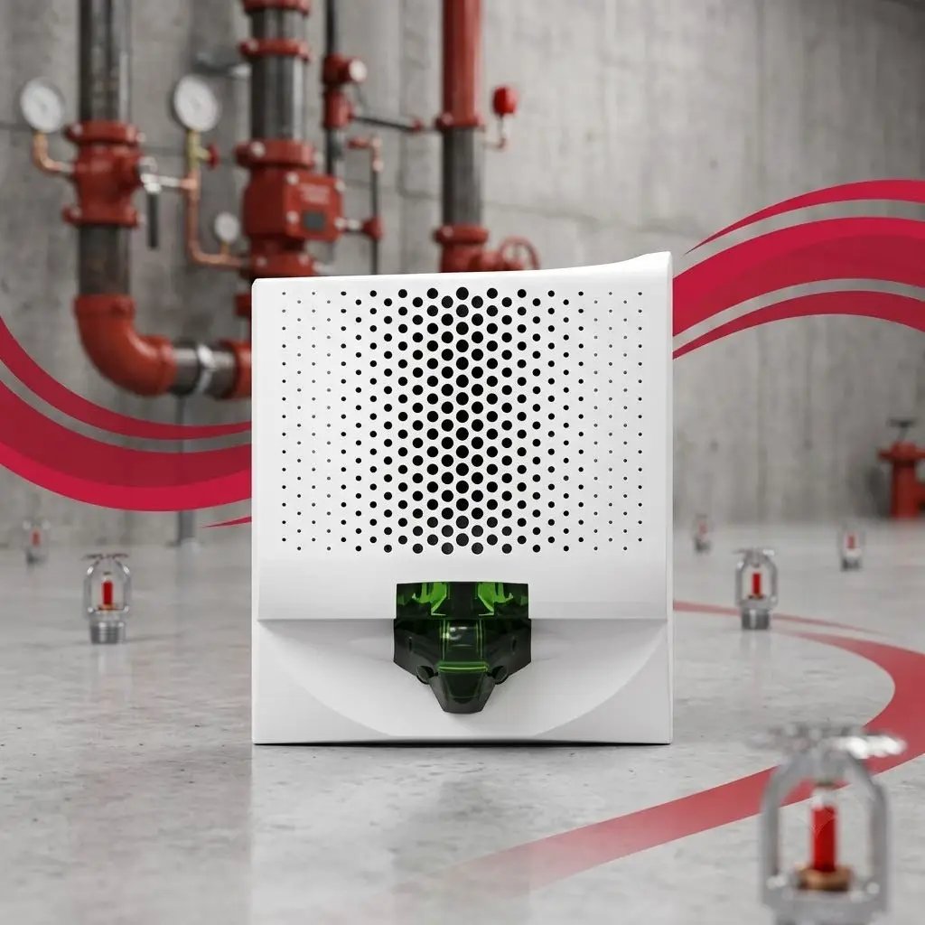 Kidde Speaker-Strobe White Alert Green Lens for Fire Safety