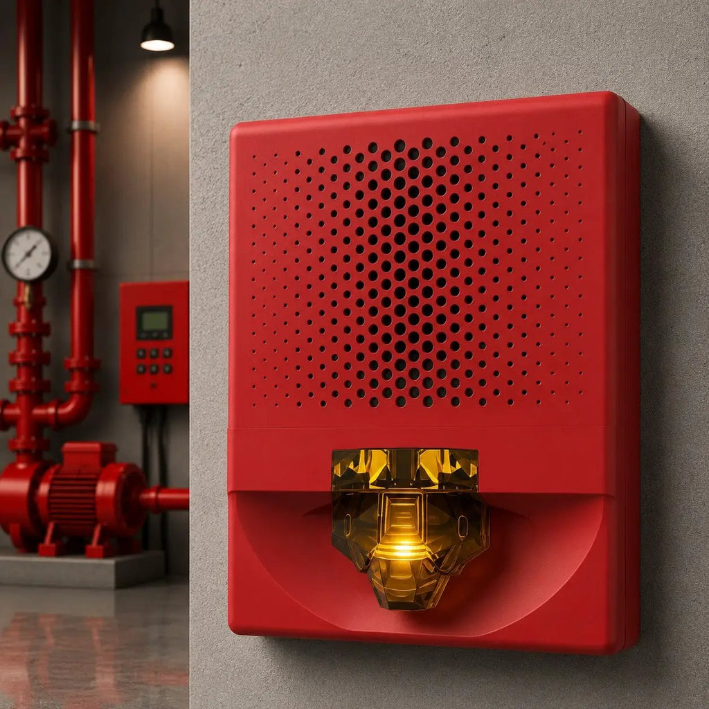 Kidde Speaker-Strobe Red Alert Amber Lens UL/FM Safety Signal