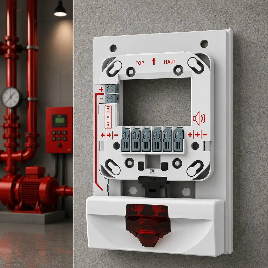 Kidde Strobe Expander White Red UL/FM Approved Fire Safety Expansion
