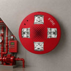 Kidde Ceiling Horn Strobe 115cd Red UL/FM Approved Fire Alert for Safety