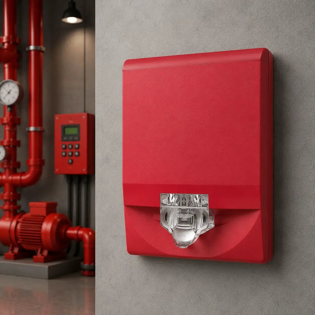 Kidde Wall Strobe 15-110cd Red Fire Alert for Safety Systems