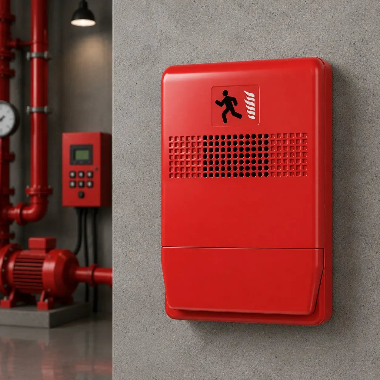 Kidde 24VDC Red Fire Horn with UL/FM Approval for Reliable Home and Business Alerts