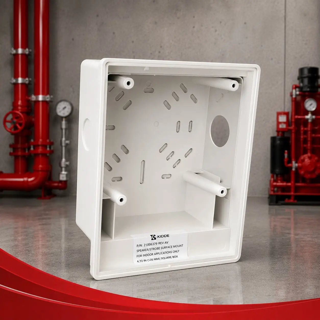 Kidde Surface Box for Speaker Strobes White Durable Safety