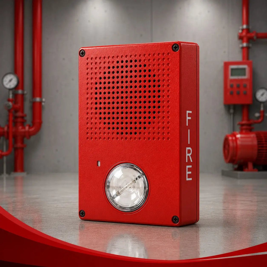 Kidde Outdoor Fire Speaker Strobe with Clear Lens 25/70V
