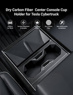 Dry Carbon Fiber Center Console Cup Holder for Cybertruck