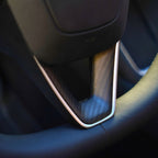 Dry Carbon Fiber Steering Wheel Trim Cover for Model 3 Highland / Model Y Juniper (3 Pieces)