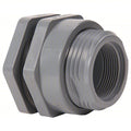 Bulkhead Tank Flange, PVC, 1 in, 1 in