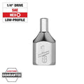 Bit Socket,1/4" Drive,Chrome,S2 Steel