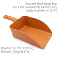 Metal Detectable Scoop,5.9 In L,Orange,Pk5