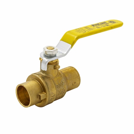 1-1/4" Sweat Brass Ball Valve Inline