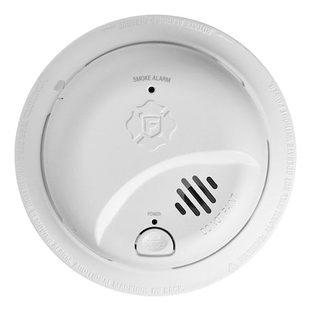 Smoke Alarm, Battery Backup, Incl 9V Battery, Easy Adapter Plug, Battery, 85 dB, Ionization Sensor