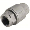 Check Valve, H021N01 Series, Inline Spring Piston, 3 in FNPT, 316 Stainless Steel