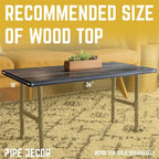 3/4 in. H Round Flange Pipe Kit for Coffee Table/Bench Legs