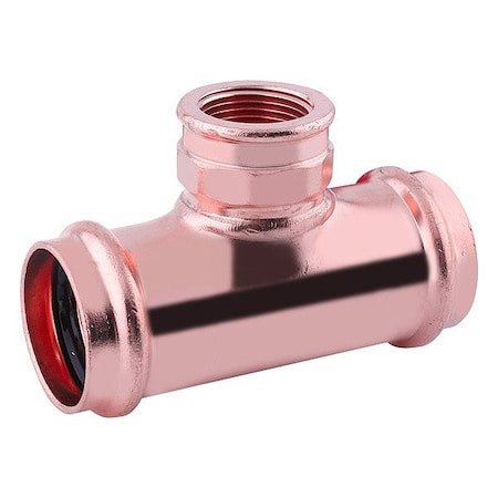 Tee, Copper, Press-fit 1 1/4", FNPT 3/4"