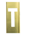 Stencil Sort-6" Brass Gothic T, Letter, Gothic Font, Brass, 1 Pieces