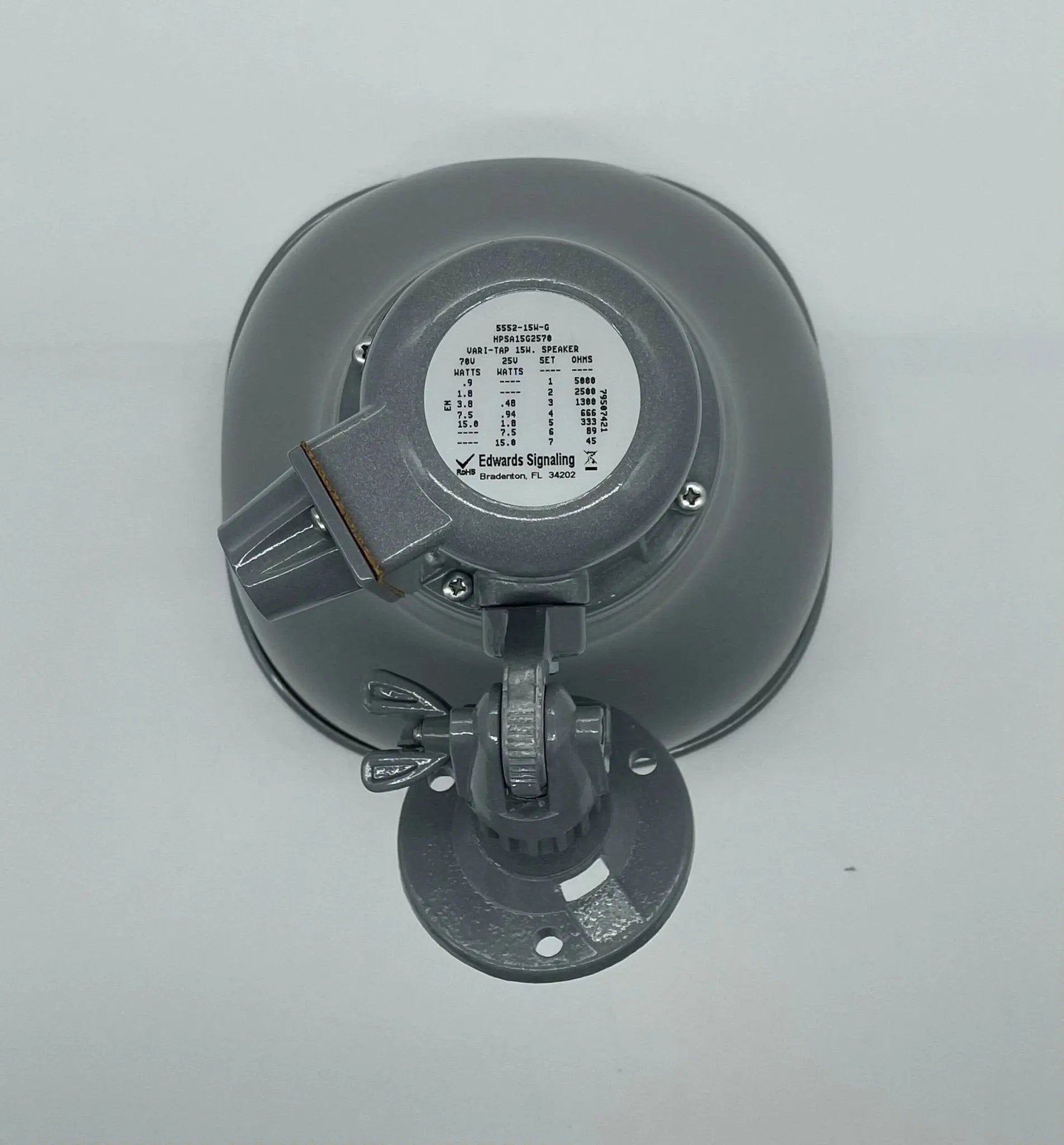 Kidde 15-Watt Fire Safety Loudspeaker Gray Clear Powerful Fire Notification for Contractors