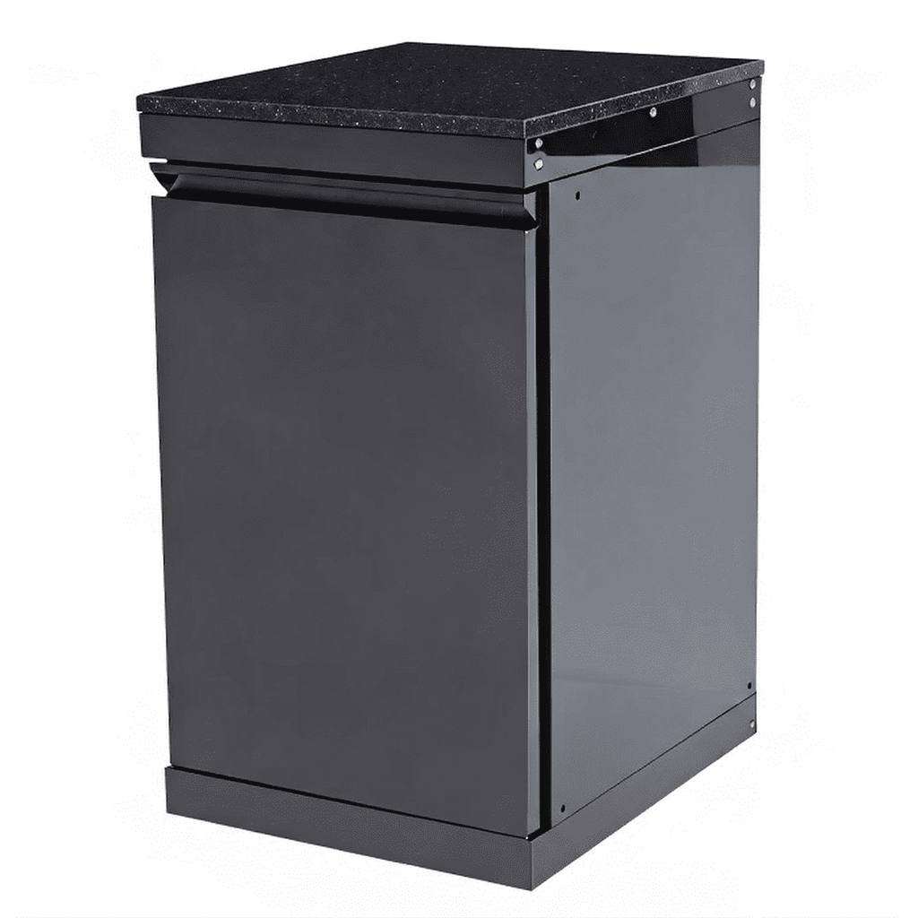 Black Single-door Storage Locker Outdoor Kitchen Islands