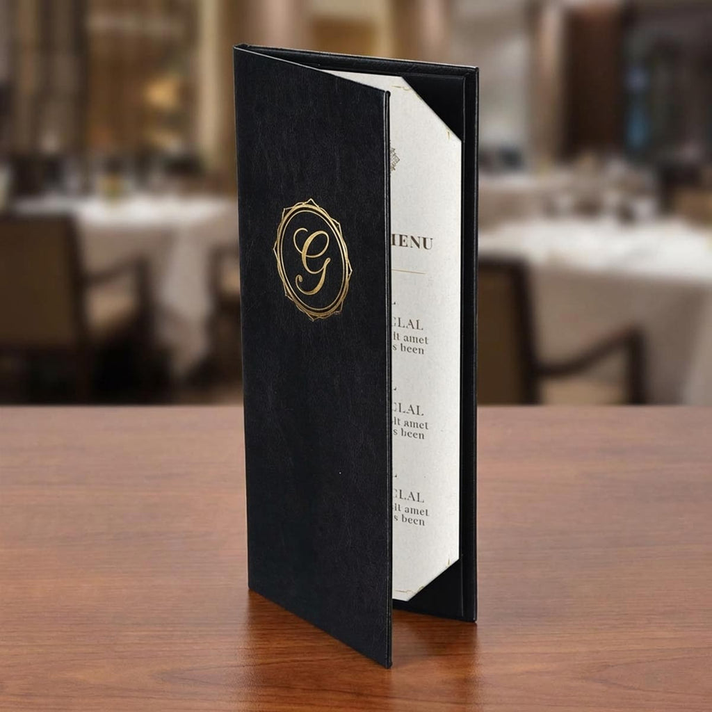 Yescom Personalized Menu Covers PU Leather Wine Menu Cover 4.25x11