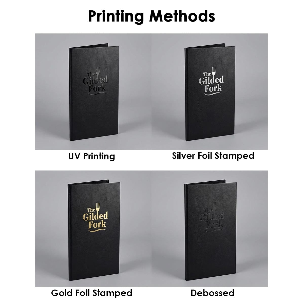 Yescom Personalized Menu Covers PU Leather Wine Menu Cover 4.25x11