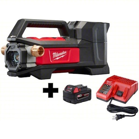 Cordless Transfer Pump Kit, 18 V, Reinforced Nylon, 3/4 in Inlet