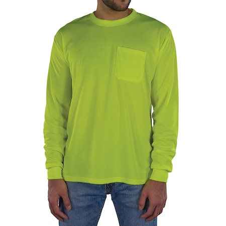 Hi-Vis Shirt,XS,Lime,Long Sleeve