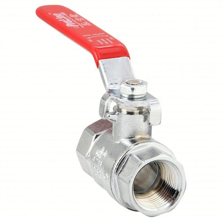 3/4" FNPT Chrome Brass Ball Valve Inline