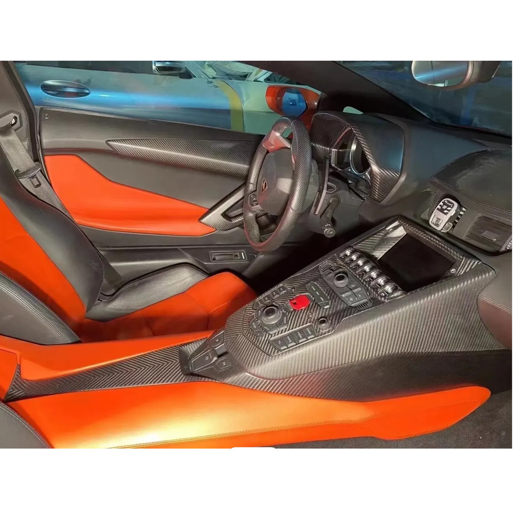 Dry Carbon Fiber Center Console Cover Trim for Lamborghini Aventador