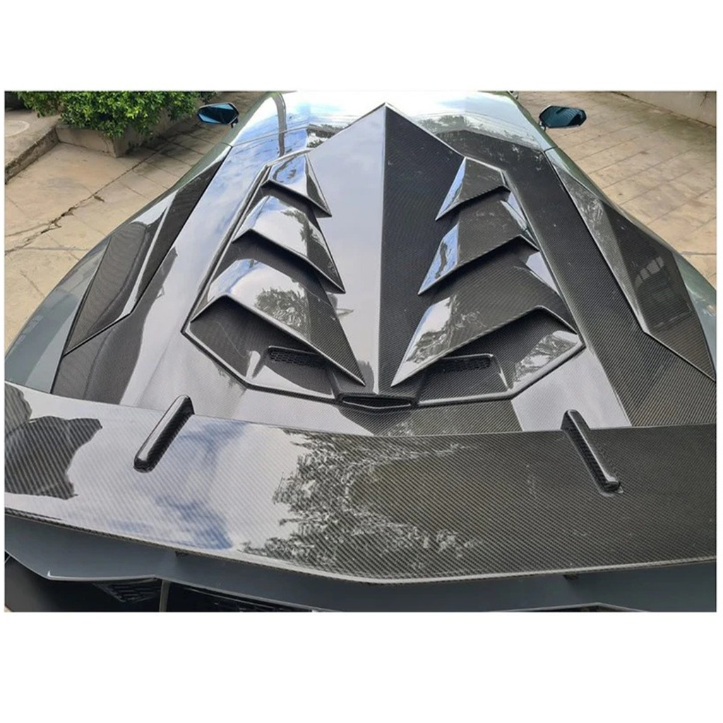 DM Style Dry Carbon Fiber Engine Hood for Lamborghini Aventador LP700 LP720 LP740 LP750
