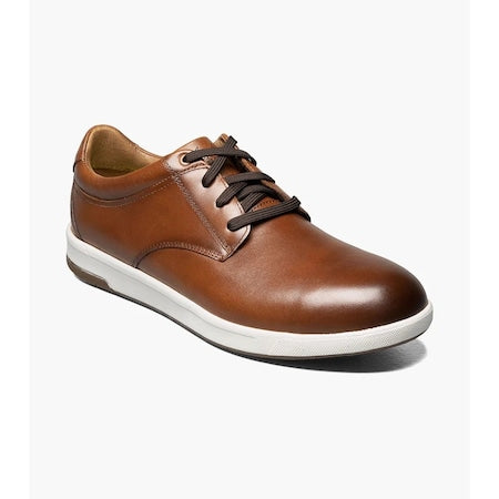 Men's Oxford Shoe, Steel Toe, Leather Upper, Rubber Outsole, Brown, 8 1/2 D