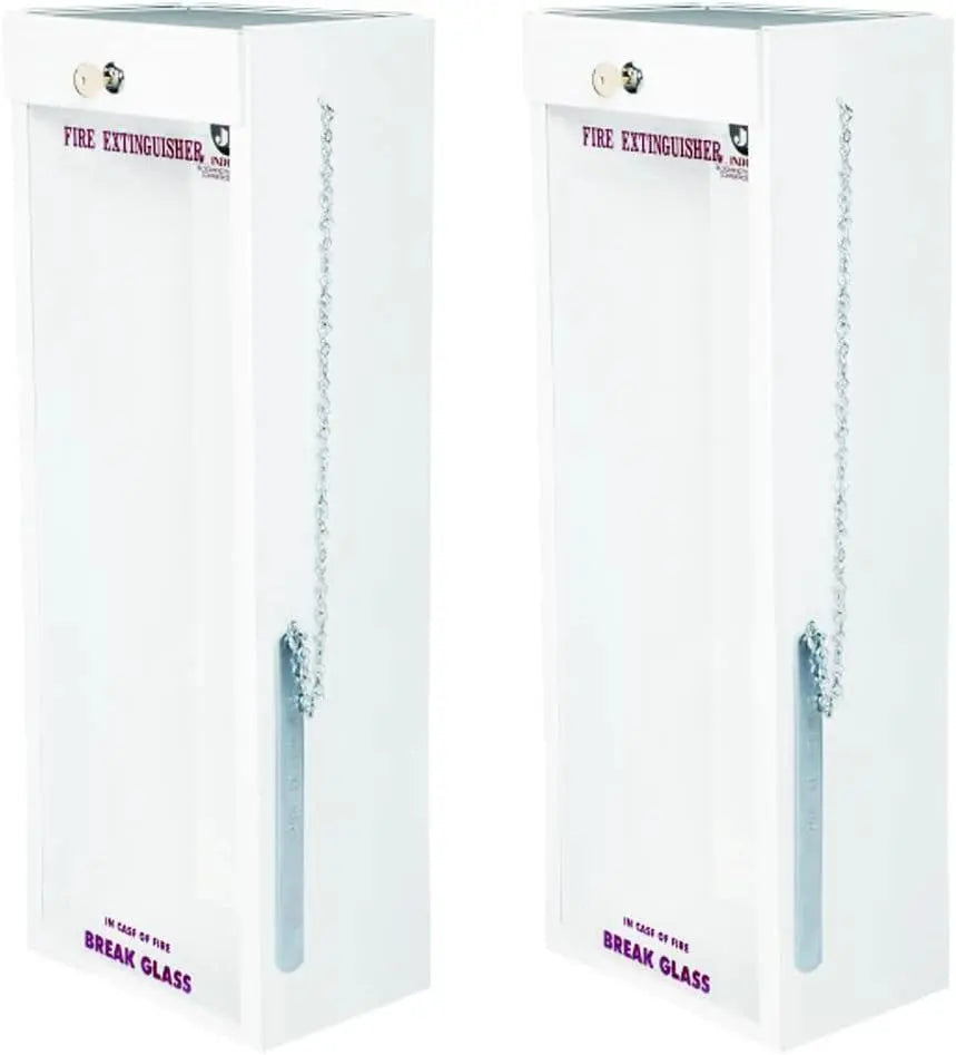 Fire Extinguisher Cabinet 5 lb White Durable Design