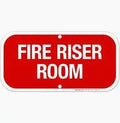 Fire Sprinkler Riser Room Sign 6" x 18" for Enhanced Safety