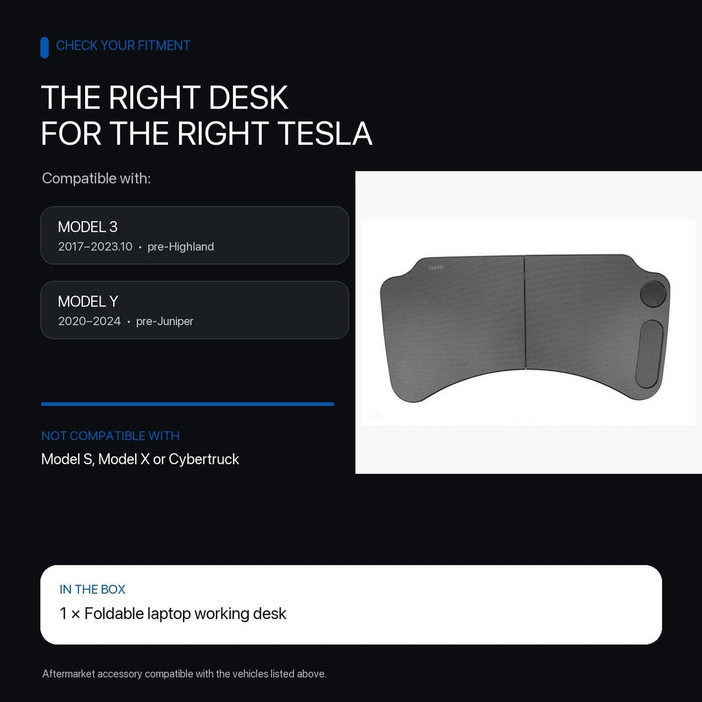 Foldable Laptop Working Desk for Model 3 / Model Y | TESERY