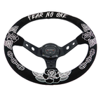 BW Rose Deep Dish Steering Wheel + Short Hub Adapter Kit For Honda Acura