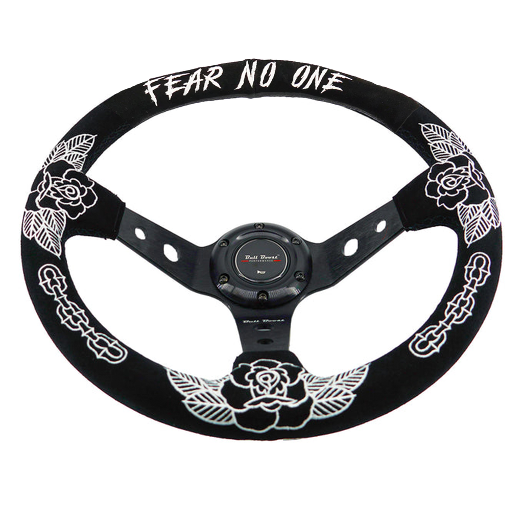 BW Rose 350mm Racing Steering Wheel + Hub Adapter Boss Kit for Civic, Del Sol, Integra