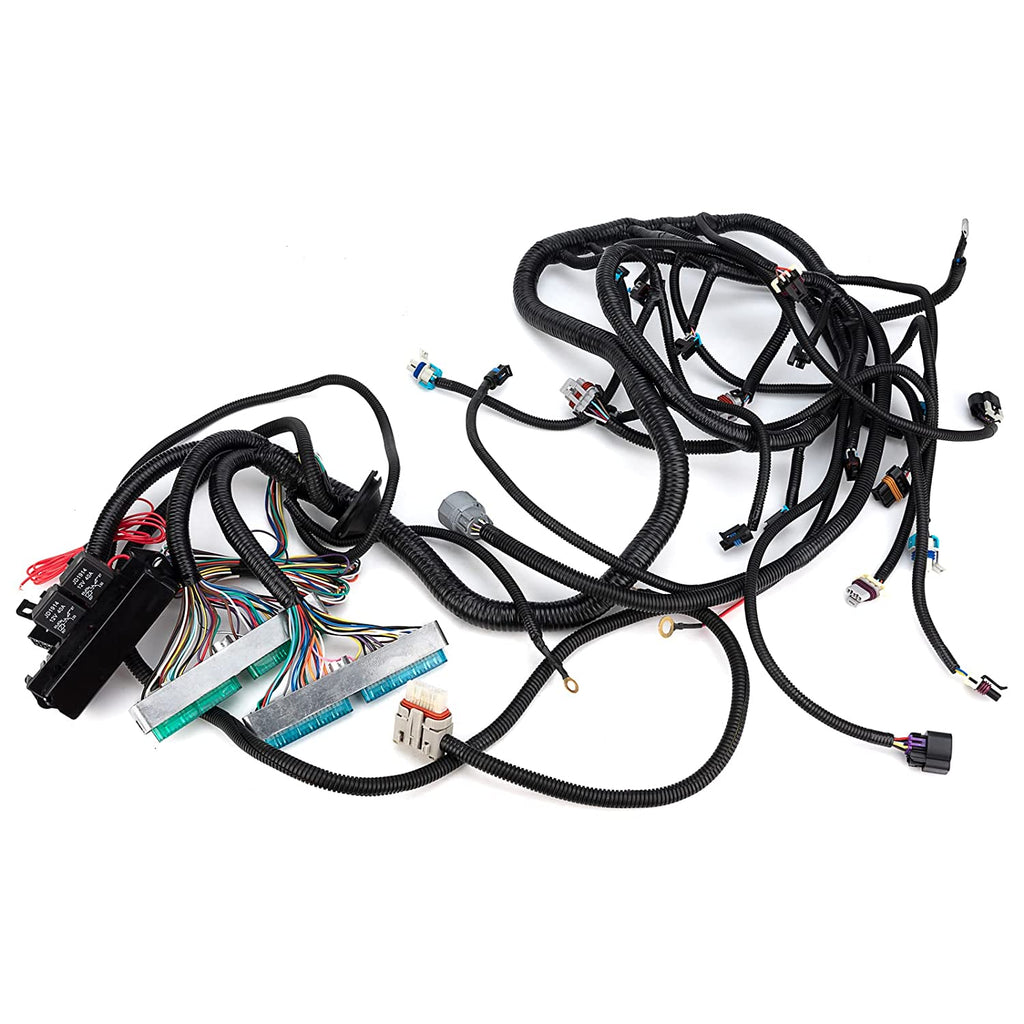 4L80E DBW Engine Wiring Harness Standalone for 2003-2007 Compatible with Drive by Wire LS Engines 4.8 5.3 6.0 Green/Blue PCM & MULTEC/Delphi Fuel Injector