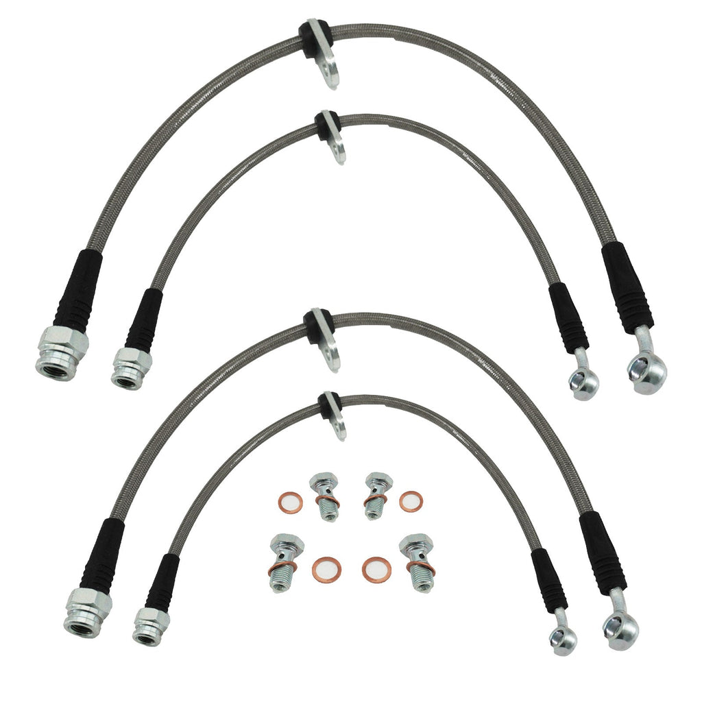 Front & Rear Brake Line Replacement Kit For 96-00 Honda Civic w/rear disc