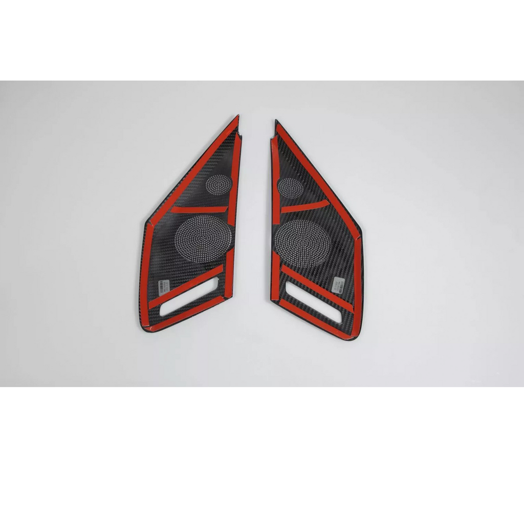 Dry Carbon Fiber Door Speaker Cover Trim for Chevrolet Corvette C8