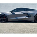 Dry Carbon Fiber Side Skirts Extension Panel for Chevrolet Corvette C8