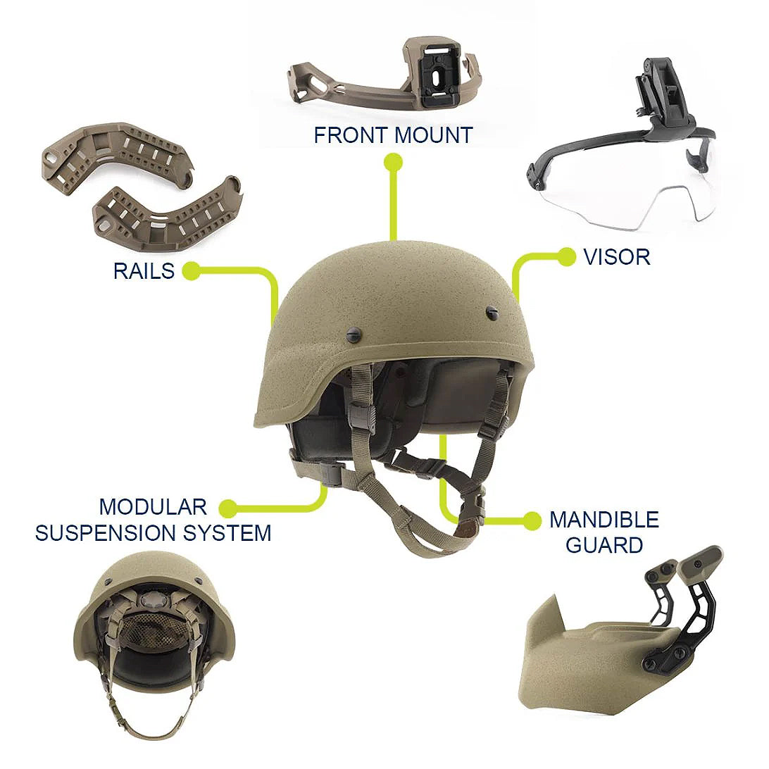 Galvion Viper Modernization Kit - Tan/Multicam