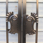 14x8 ft Steel Dual Swing Driveway Gate with Wider Goalposts