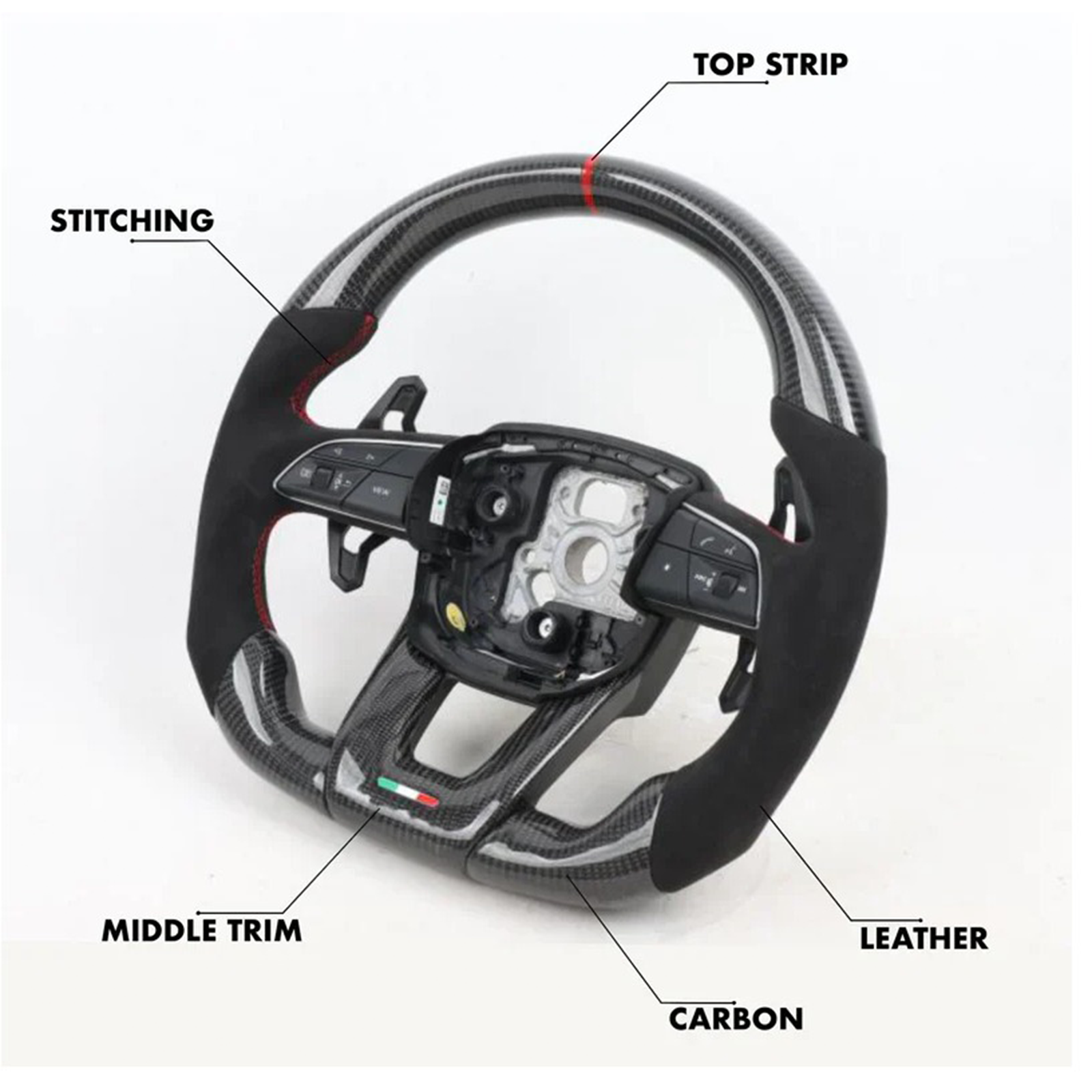 Full Custom Carbon Fiber Steering Wheel for Lamborghini Urus