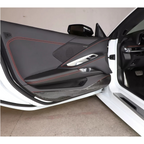 Dry Carbon Fiber Door Anti‑Kick Panel Cover for Chevrolet Corvette C8