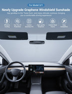 Graphene Front Windshield Sunshade for Model 3 Highland / Model Y Juniper