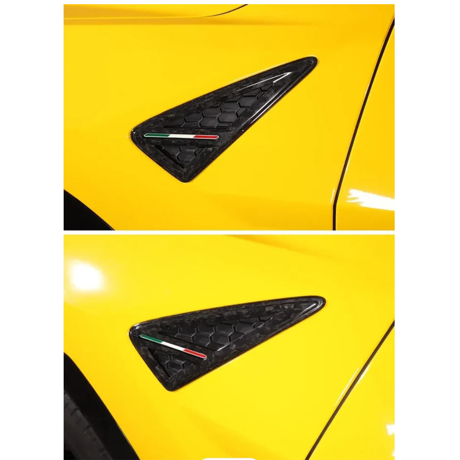 Dry Carbon Fiber Side Fender Vent Frame Cover Trim for Lamborghini Urus