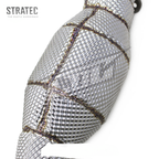 High‑Flow Catted Stainless Steel Downpipe with Heat Shield for Nissan GT‑R R35 3.8TT