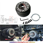 Deadboyz 6-Bolt Racing Steering Wheel + Hub Adapter Boss Kit for Honda Acura Civic, Del Sol, Integra