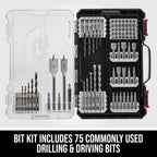 SKIL HD6280B-11 Brushless 20V Hammer Drill Kit, with 75-Pc. Drill & Drive Bit Set with Interlocking Case