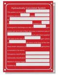 Hyd Cal Foil Sticker 5" X 7" Hydraulic Safety Sign