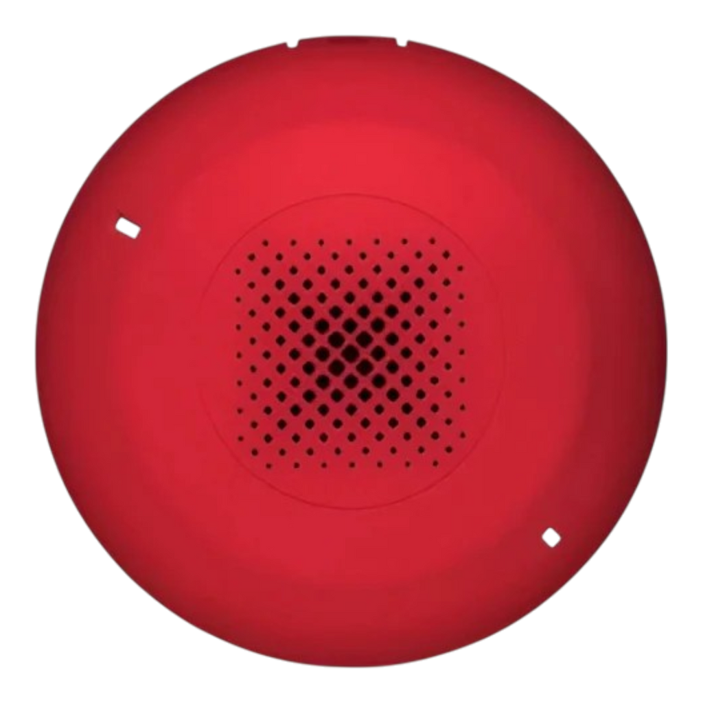 Kidde Genesis Ceiling Speaker Red Cover UL/FM Approved Fire Safety Sound System